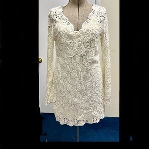 Diane von Furstenberg lace dress off white
